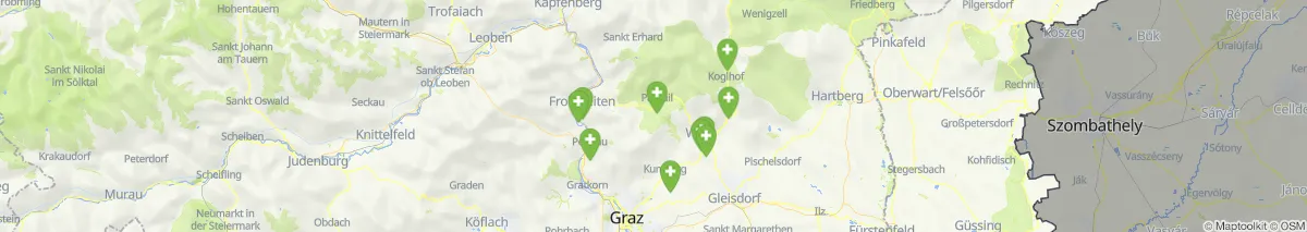 Kartenansicht für Apotheken-Notdienste in der Nähe von Passail (Gemeinde, Steiermark) (166)